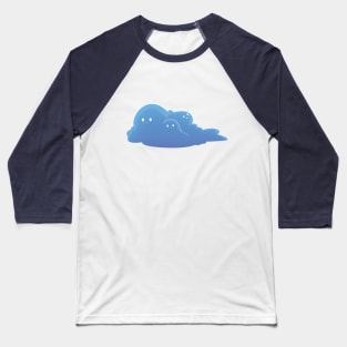 Kawaii Blue Cloud Baseball T-Shirt